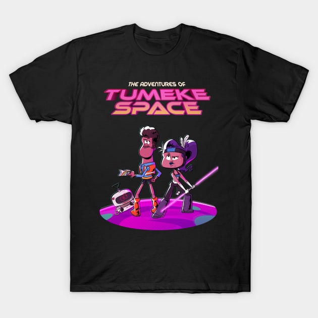 The Adventures of Tumeke Space T-Shirt by mukpuddy